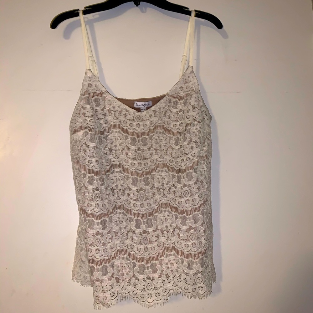 Tan top blouse